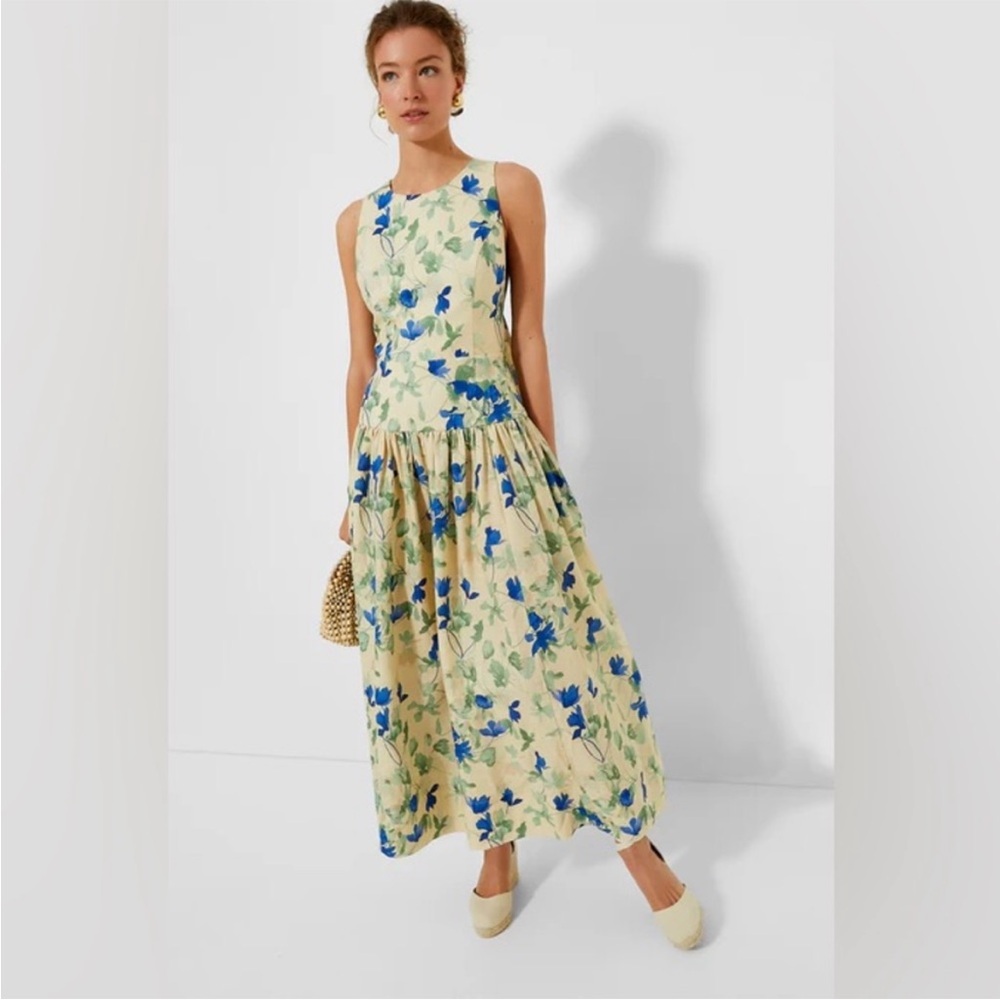 Tuckernuck bellflower Blooms Ezra Dress | Blue and Cream Floral Dress